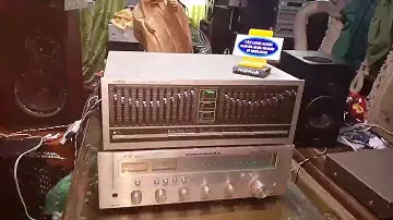 Equalizer victor SEA-70 kết hợp âm ly marantz MR220