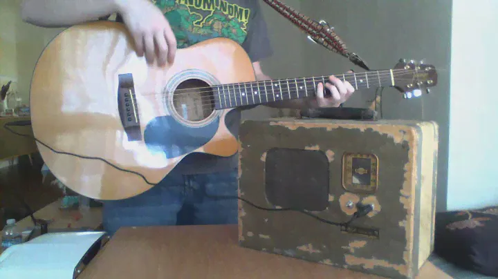 RCA Victor, military radio converted into guitar amp using microcassette recorder guts
