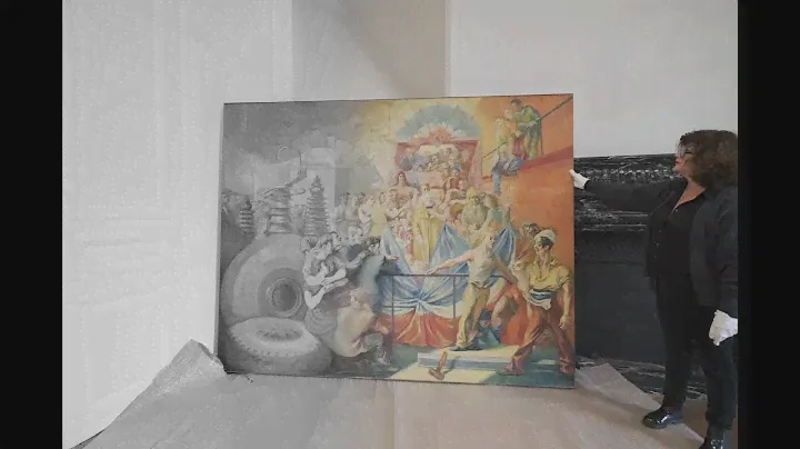 Restauration « Hommage à Daumier », peinture retrouvée de Boris Taslitzky (1947)