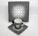 Victor Vasarely / Виктор Вазарелу - Чайная тройка в стиле Op -Art - Ограниченная серия - Германия