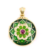 Victor Mayer für Carl Peter Fabergé. Enamel-Diamond-Medallion
