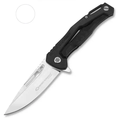 Складной нож Petrified Fish Victor Satin сталь M390, рукоять Twill Carbon