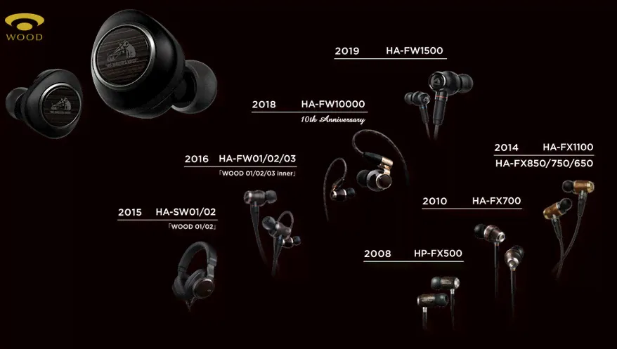 В продаже и под заказ новые наушники JVC Victor Wood № 78